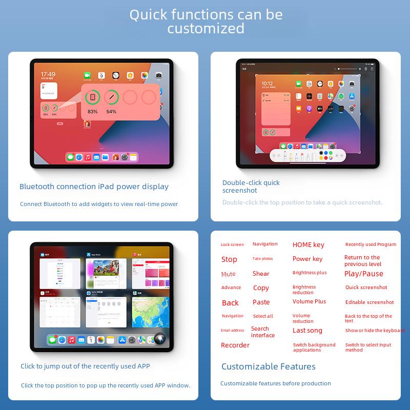 Magnetic Apple Pencil Replacement - Bluetooth Capacitive Stylus for iPad with Anti-Mistouch Feature