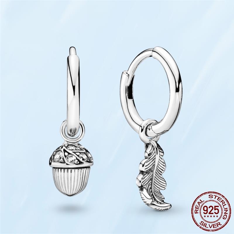 Настоящие оригинальные серьги-гвоздики из стерлингового серебра 925 пробы с цветком маргаритки и перьями в форме сердца, подходят женщинам, модные ювелирные изделия, подарок на помолвку