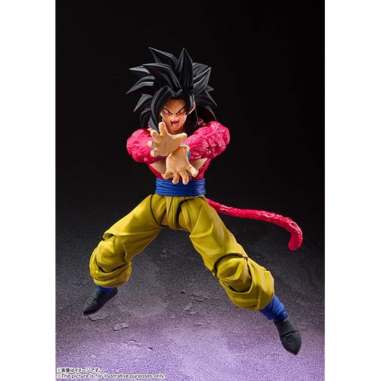 TAMASHII NATIONS S.H.Figuarts Dragon Ball Z Супер Сайян 4 Сон Гоку, Прибл.. 150 мм, ПВХ и АБС, Предварительно собранный