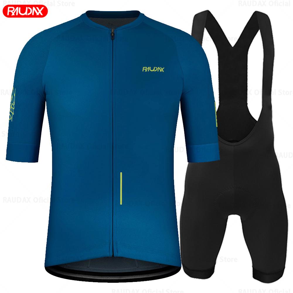 Raudax UNISEX SPECTRA Комплекты Джерси с коротким рукавом Одежда для велоспорта Мужская Летняя одежда для велоспорта Костюм с лямками для триатлона Велосипедная рубашка