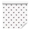 Heart Wallpaper White, Light Gray, Gray and Red 50x1000