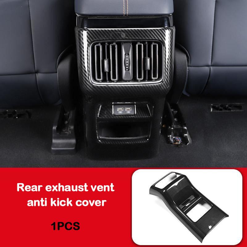 For BYD Song Plus DMI EV Interior Carbon Fiber Pattern Decorative Frame Cover Interior Modification Stickers Auto Accessories