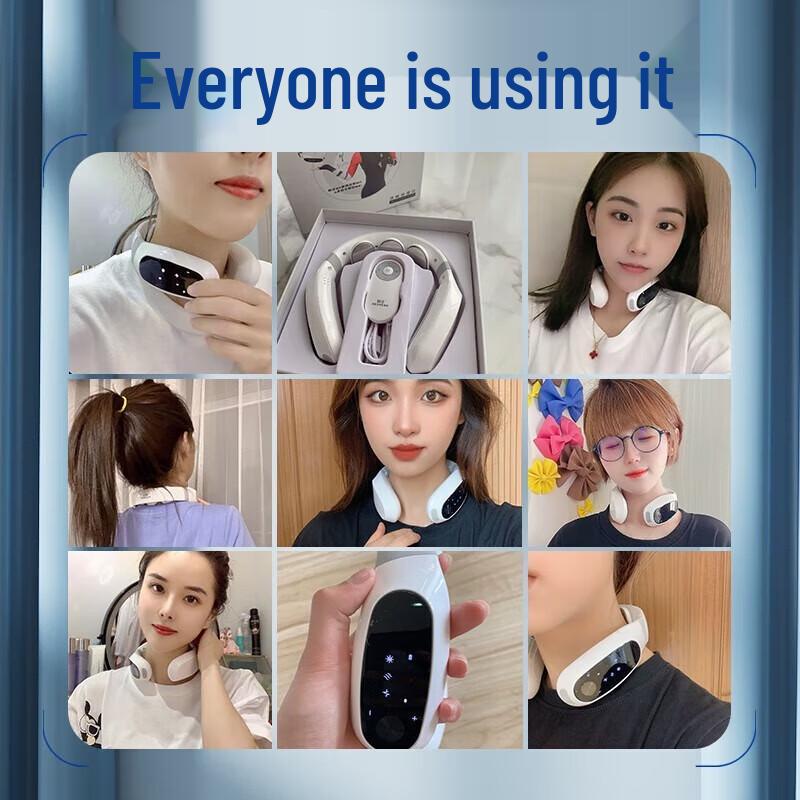 Hezheng Wireless Neck Pulse Massager with Heat