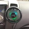 Large Air Car LED Light Strong Air Energy Summer USB Fan for 3 Levels of Air Volume Angle 7 Car Fan Conditioner Mounted Japanese Instruction Manual