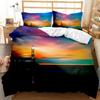 Пододеяльник Lighthouse Ocean, пододеяльник Nautical, покрывало Sunset Nature Double Queen King Size, комплект постельного белья из полиэстера