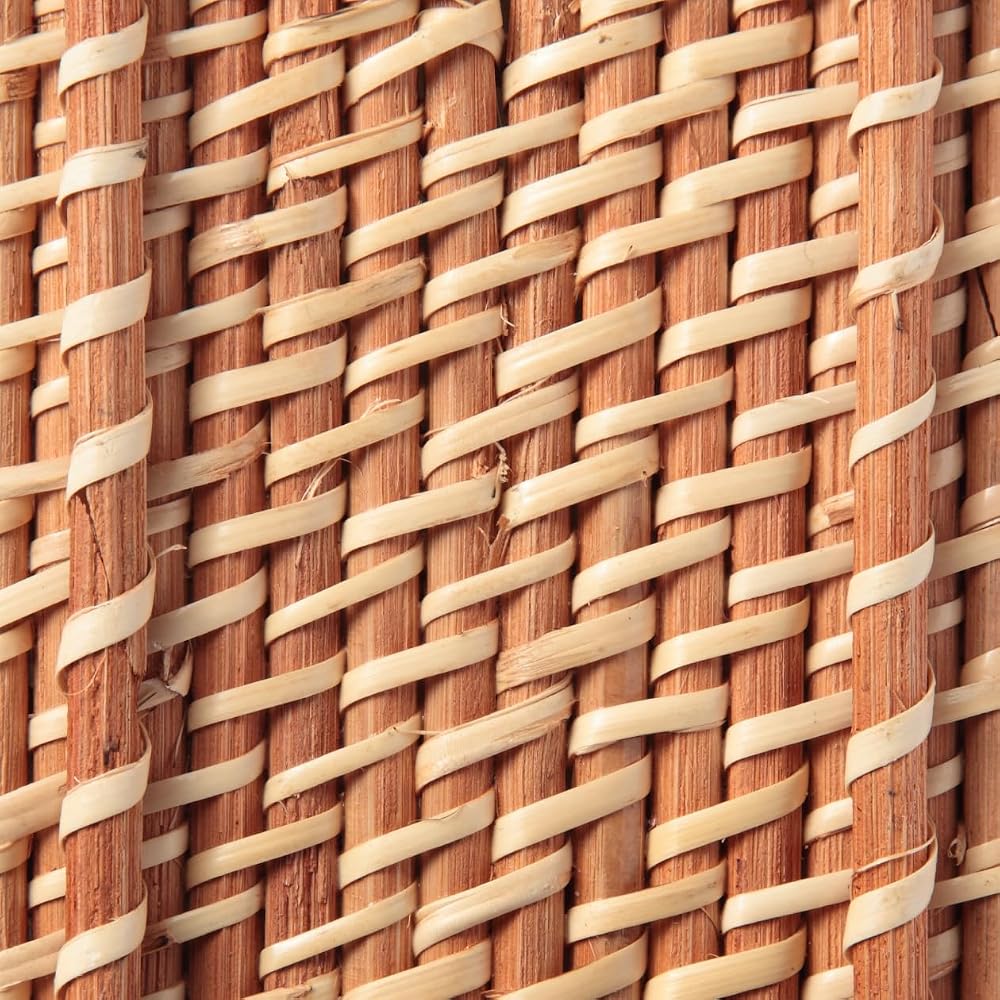 MUJI Stackable Rattan Rectangular Box, Half Size, Shallow, 26cm (W) x 9cm (D) x 6cm (H), 37525702