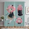 Кухонные шторы для камеры Spy X Family Living Room Curtain Shades Partition Home Interior Curtains 2 Pieces Tulle for Bedroom