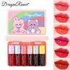 6Pcs/Set Lip Gloss Moisturizing and Nourishing Mild Lipstick Non-Greasy Waterproof Lip Glaze Anti-Sweat Glossy Mirror Lipstick Long-Lasting Lip Glaze