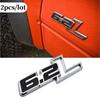 2pcs/lot OEM 3D ABS 6.2L Car Emblem Auto Badge Rear Trunk NamePlate Stickers Side Fender Decal for F150 F250 F350 Chevrolet Silverado GMC