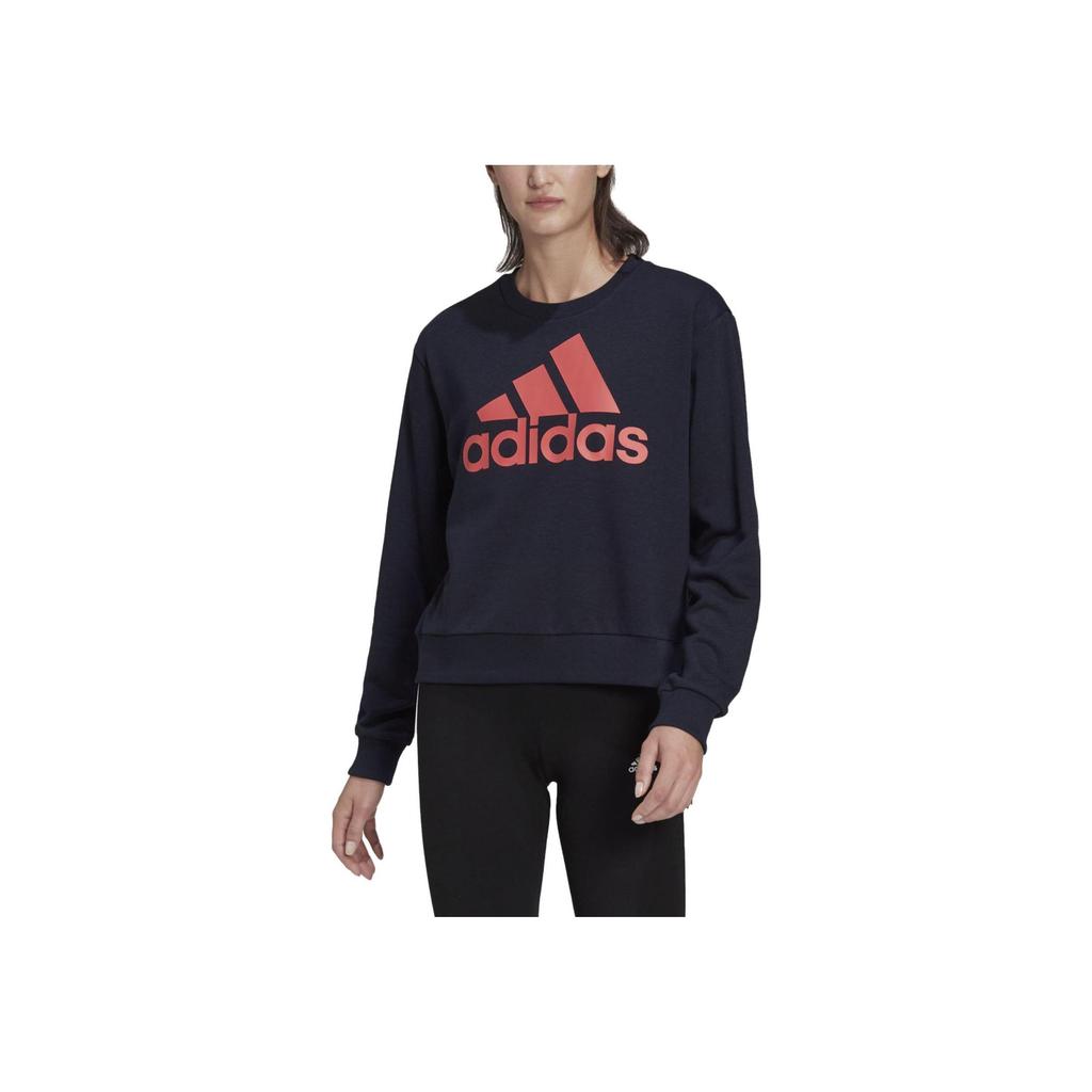 adidas Свитшот с круглым вырезом и длинными рукавами с логотипом, женский, черный HH8834