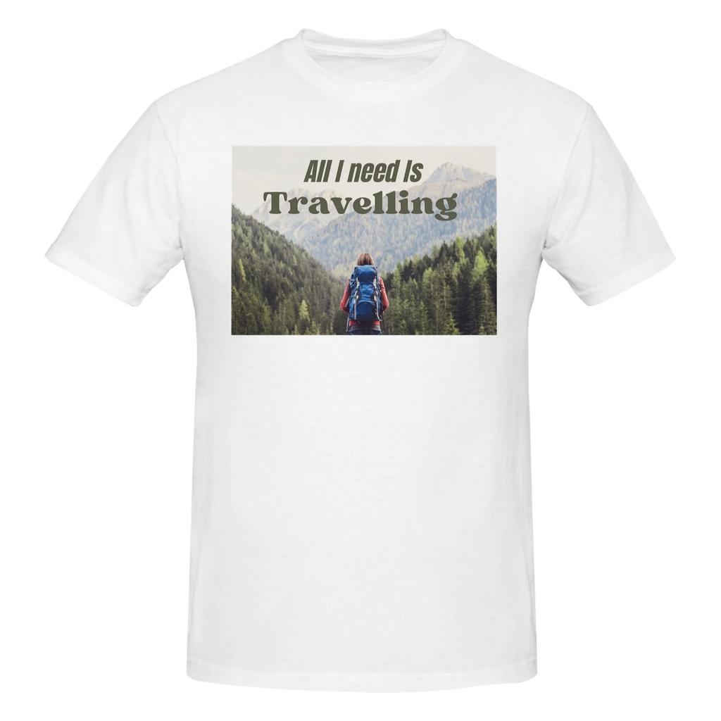 Piece Road Trip Novelty Graphic  Cotton TShirt All I Need is Travel Tops Tees For Unisex