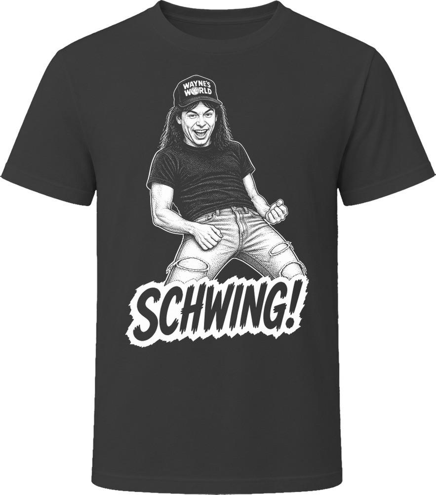 Wayne Campbell Schwing Funny 90s Comedy T Shirt