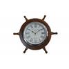 Large Nautical Ship's Time Wall Clock In the Shape of a Wheel for Home Decor