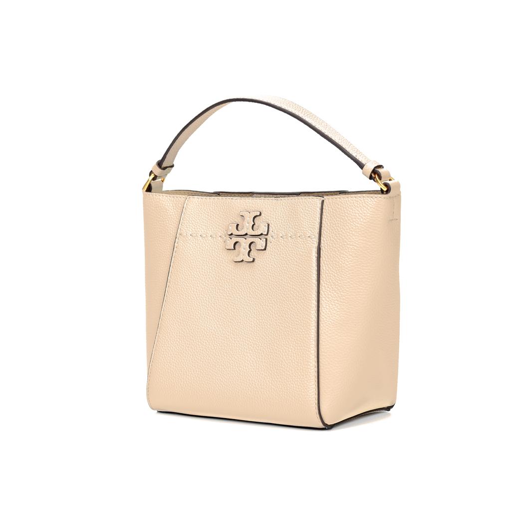 Tory Burch Mcgraw Adjustable Detachable Shoulder Strap Bucket Bag Women Handbags Off-White 74956-724