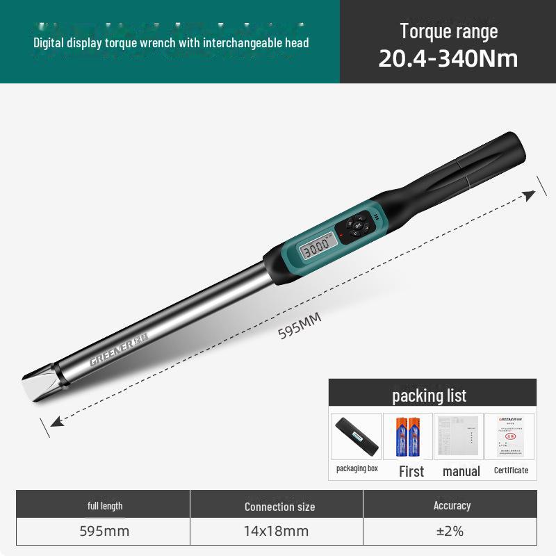 Цифровой динамометрический ключ Green Forest: Высокоточный, регулируемый, электронный тестер крутящего момента