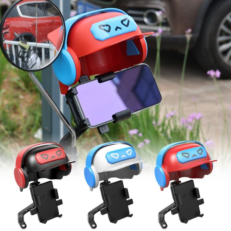 New Motorbike Small Rainproof Mobile Phone Helmet Holder Portable Mini Parasol Sun Shade Bicycle Umbrella Phone Bracket