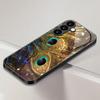 Закаленное стекло для телефона с рисунком перьев павлина, подходит для Samsung Galaxy S26 S25 S24 S23 S22 S20 FE/Ultra/Plus, противоударная задняя крышка