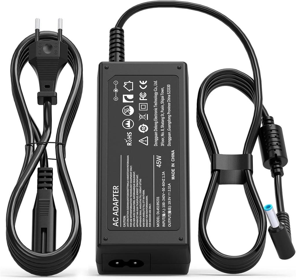 45W Charger for HP Probook 430 440 450 470 Elitebook 840 850 250 255 G3 G4 G5 13 14 15 Series Laptops 19.5V 2.31A
