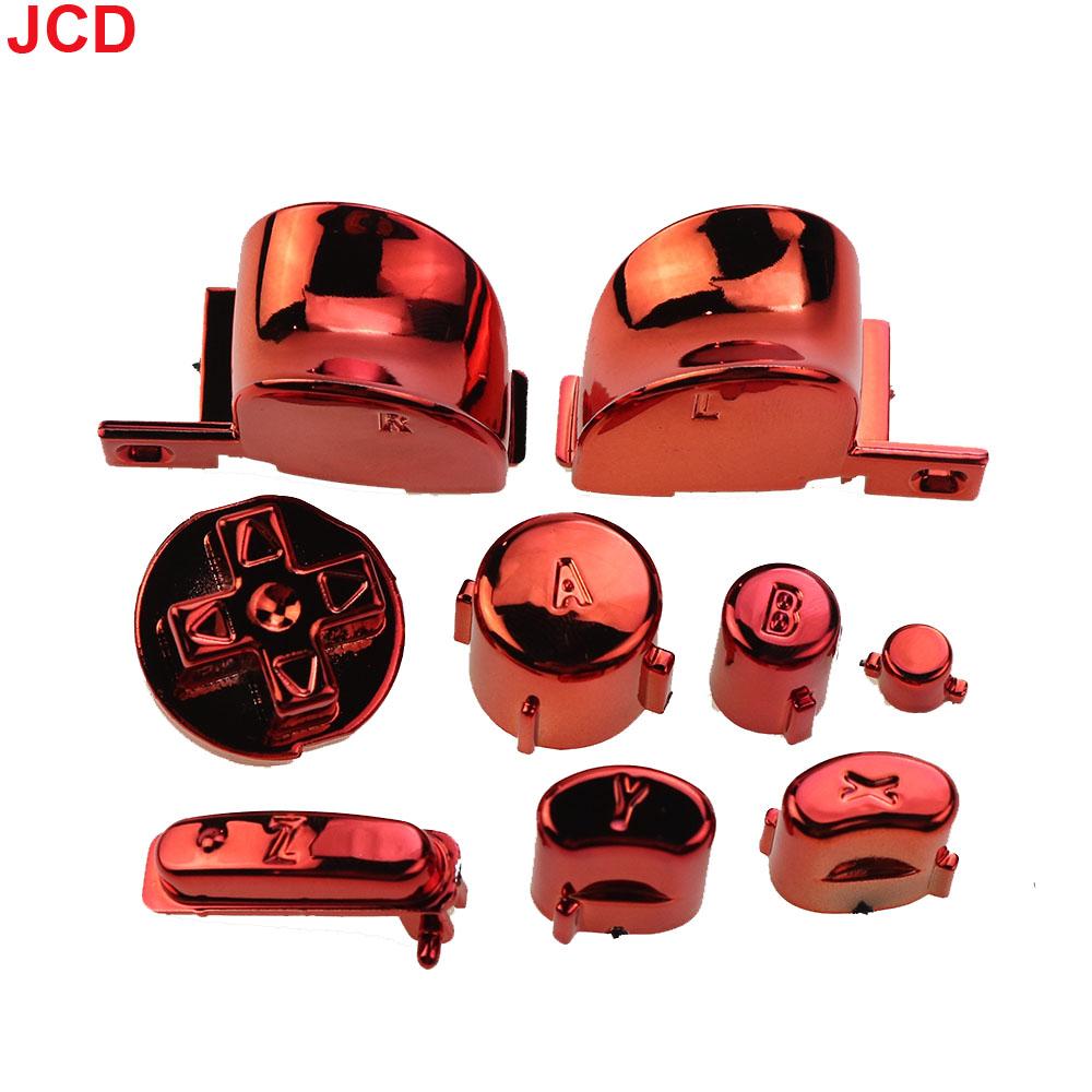 JCD 1set Electroplating Button Keys ABXY Z Keypads L R Buttons For Gamecube NGC Game Controller Replacement Accessories
