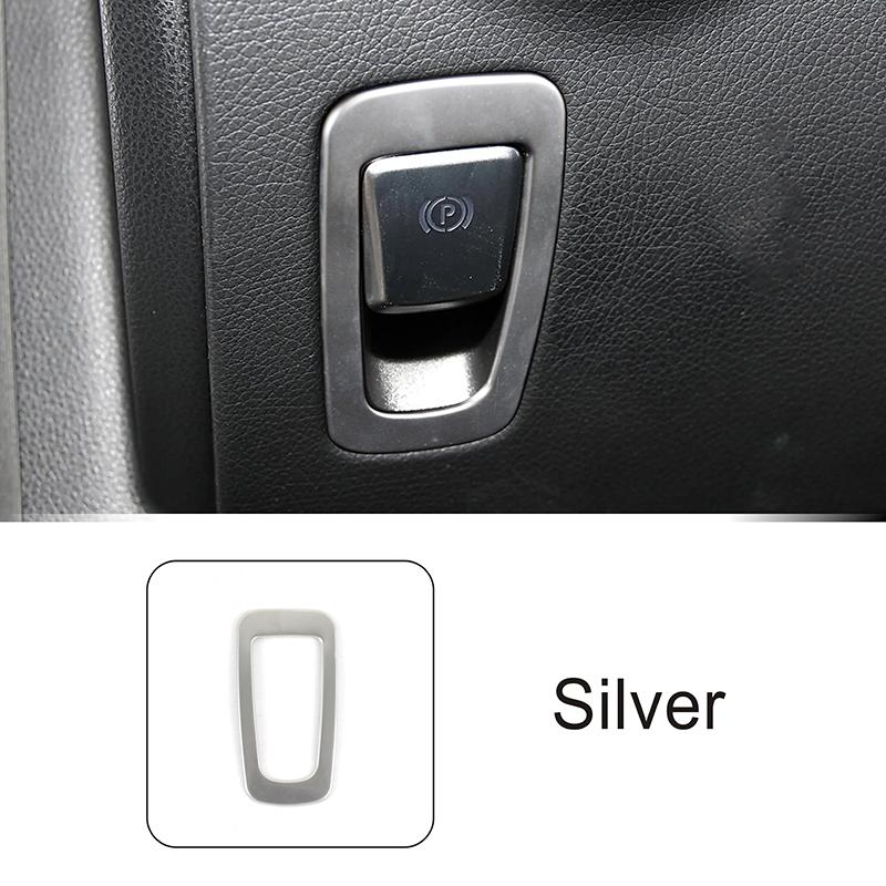 Car Console Electronic Handbrake P Button Frame Decoration Trim For Mercedes Benz C Class W205 GLC X253 2015-20 Stainless Steel