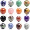 Сферы из драгоценных камней, Смешанные, 6 шт., Маленькие шарики-фигурки 30 мм, Сферы из натурального хрусталя, Круглые шары, Каменные шары, Декоративные шары для декора комнаты