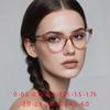 Роскошные Модные Женские Очки Cat's Eye для Близорукости Большая Оправа Защита от Синего Света Рецептурные Очки от -0.5 -0.75 До -6.0