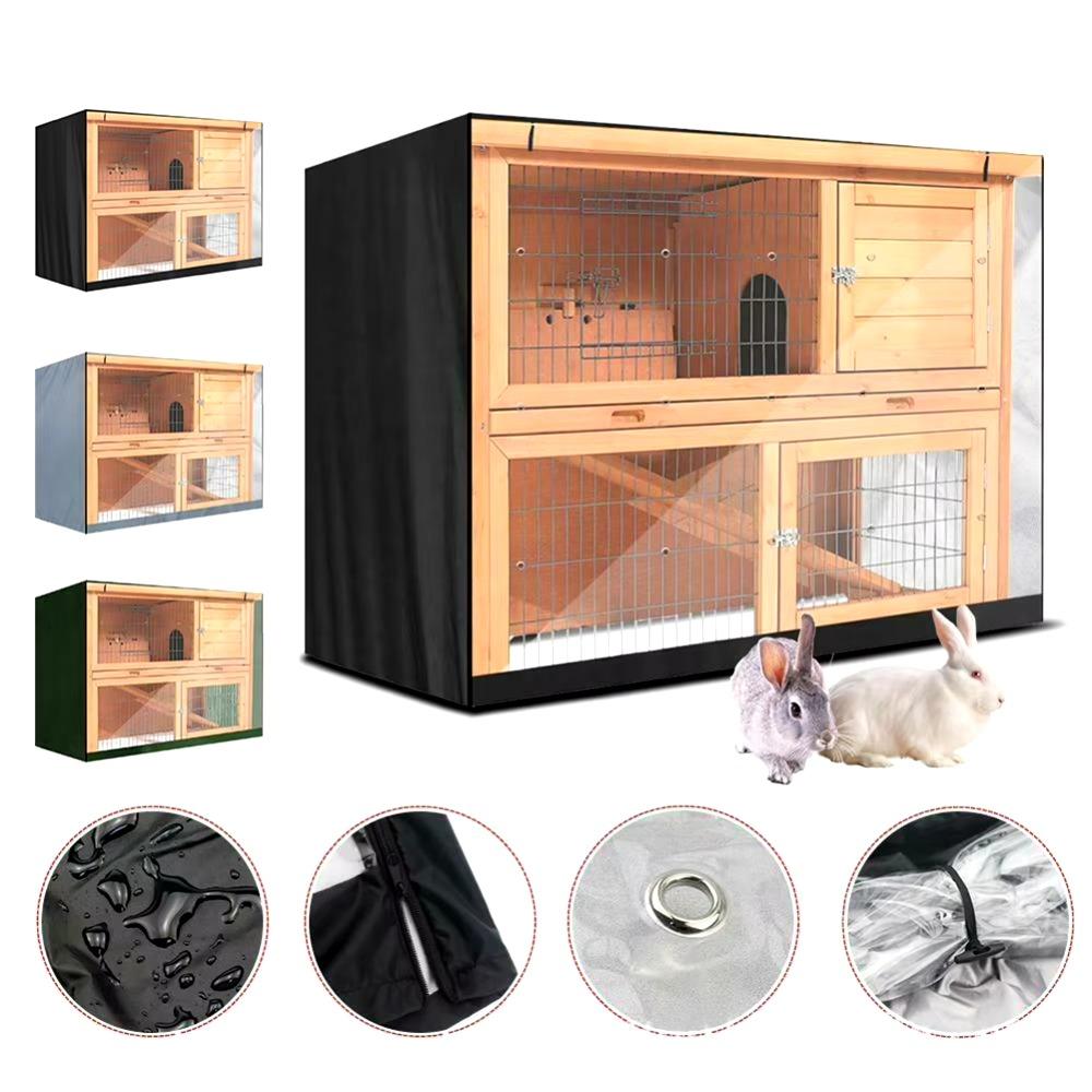 Dust Cover Rabbit Hutch Cover Waterproof Pet Bunny Cage Pet Home Supplies Wire Cage Sleeve Outdoor