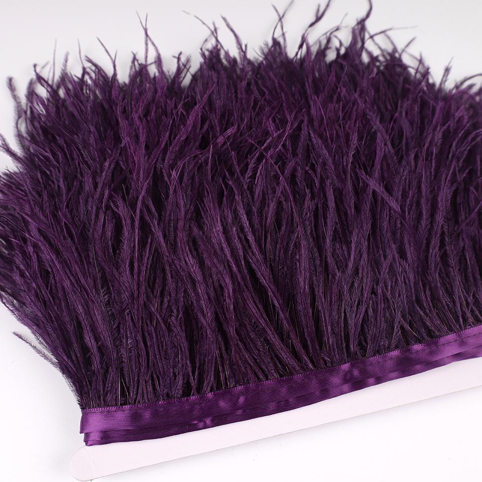 Отделка из перьев страуса 13-18 см, перья на кромке ленты, для DIY, свадебного шитья, украшения платья, поделок, аксессуаров