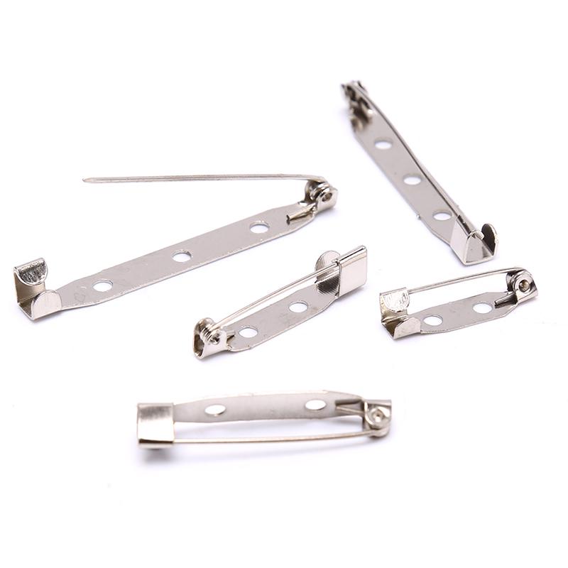 10Pcs Safety Brooch Catch Bar Locking Pins Back Base Jewelry Findings Diy Craft