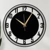 Stylish Watch Wall Clock with Numbers/Large Size Clock & Wall Ornament/Metal Outdoor Wall Clock for Bedroom, Office -Black
