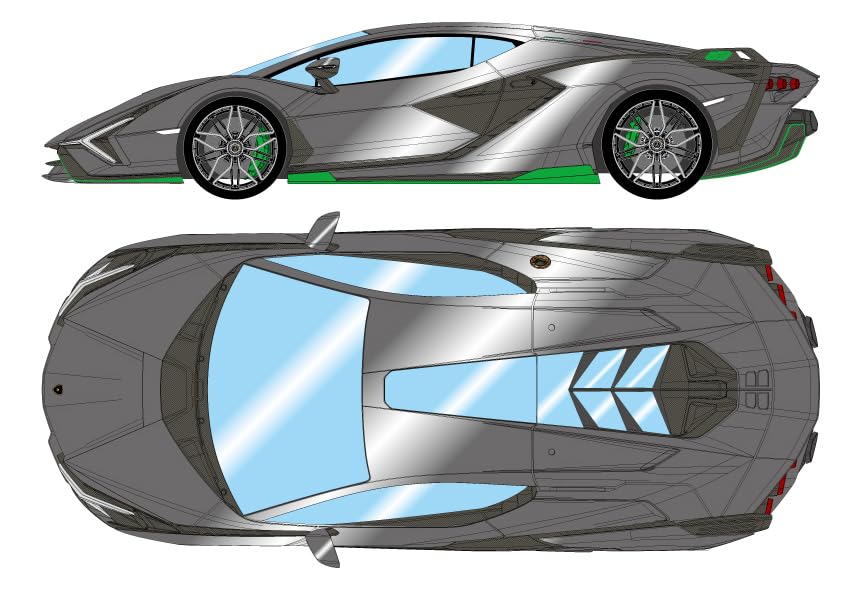 EIDOLON Lamborghini FKP 37 2019 в цвете Grigio Готовый продукт 1/43 Полосы Sián, Linx,