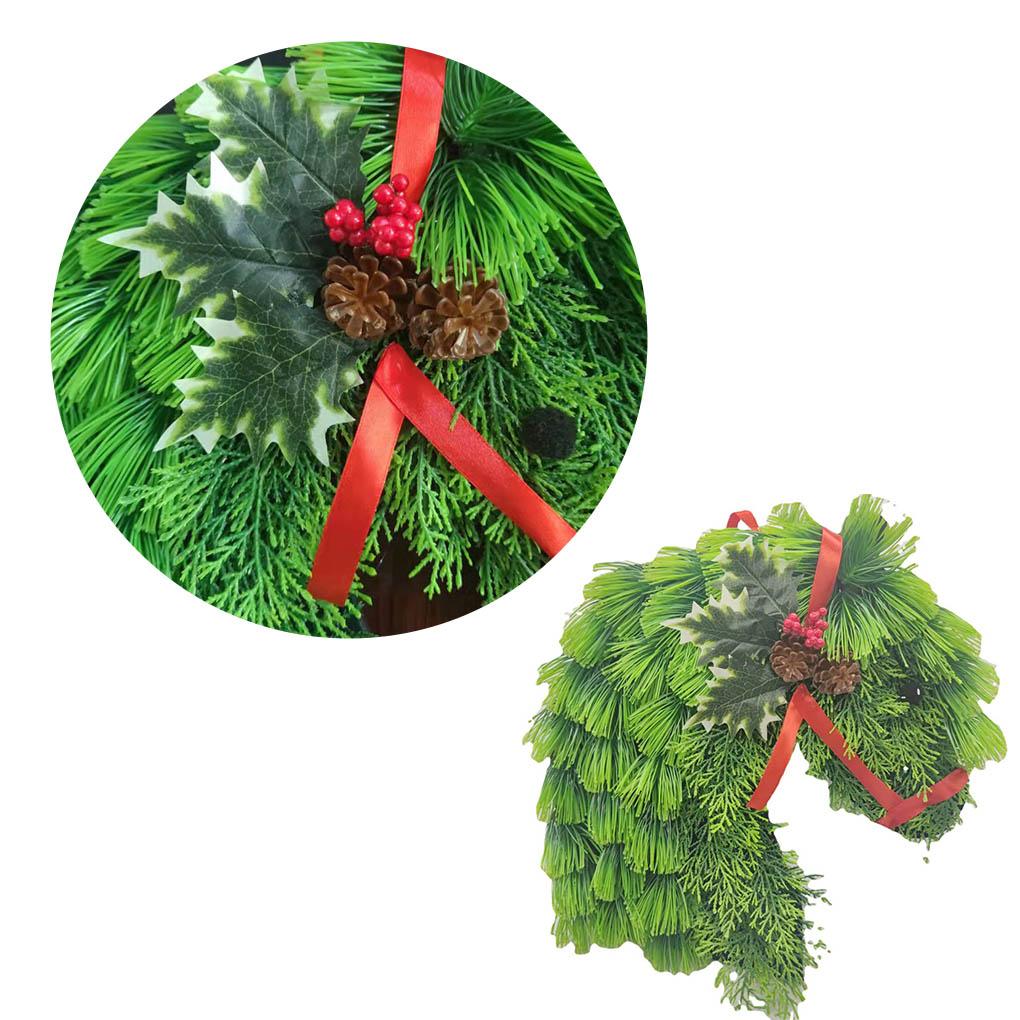 Рождественский венок, рождественские гирлянды, украшения, голова лошади, поздравительная подвеска, праздничные атрибуты, аксессуары на Новый год и Хэллоуин