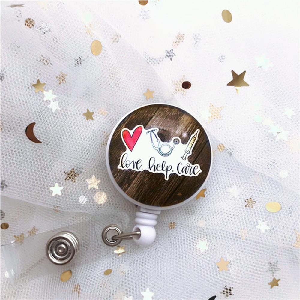 Supplies Cartoon Medicine ID Card Nurse Doctor Badge Holder Retractable Badge Reel Name Card Holder