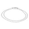 Gin No Silver 925 Figaro Chain Bracelet for 20cm Simple Design [Shinjuku Kura] Double-Wrap Men, Approx. 2.6mm Wide, Twisted,