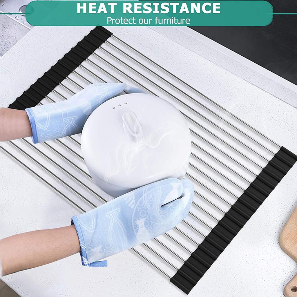 Полка для посуды, кухонная стойка для стоков, складная полка для посуды из нержавеющей стали на раковине