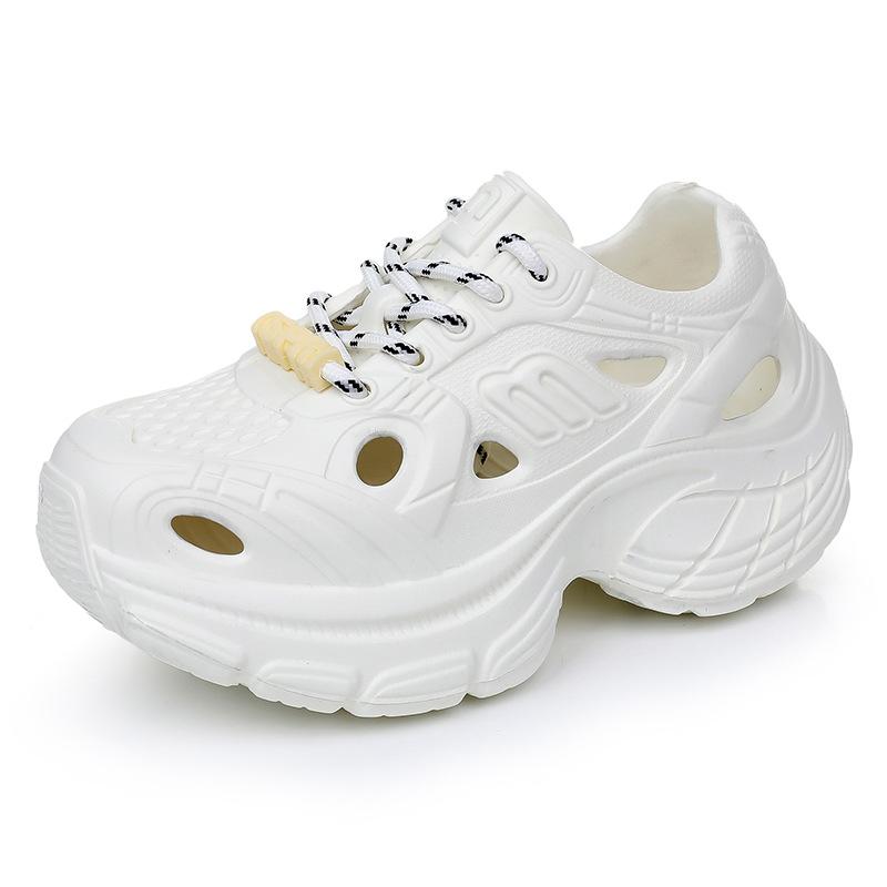 Обувь Hole Shoes, женская летняя новая верхняя одежда, дышащая, удобная, с толстой подошвой из ЭВА, сандалии для отдыха на сотне