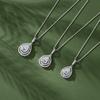 Trendy 925 Silver 5*8mm 1ct 6*9mm 1.5ct 7*10mm 2ct Pear Cut White Moissanite Double Layers Teardrop Pendant Necklace for Women
