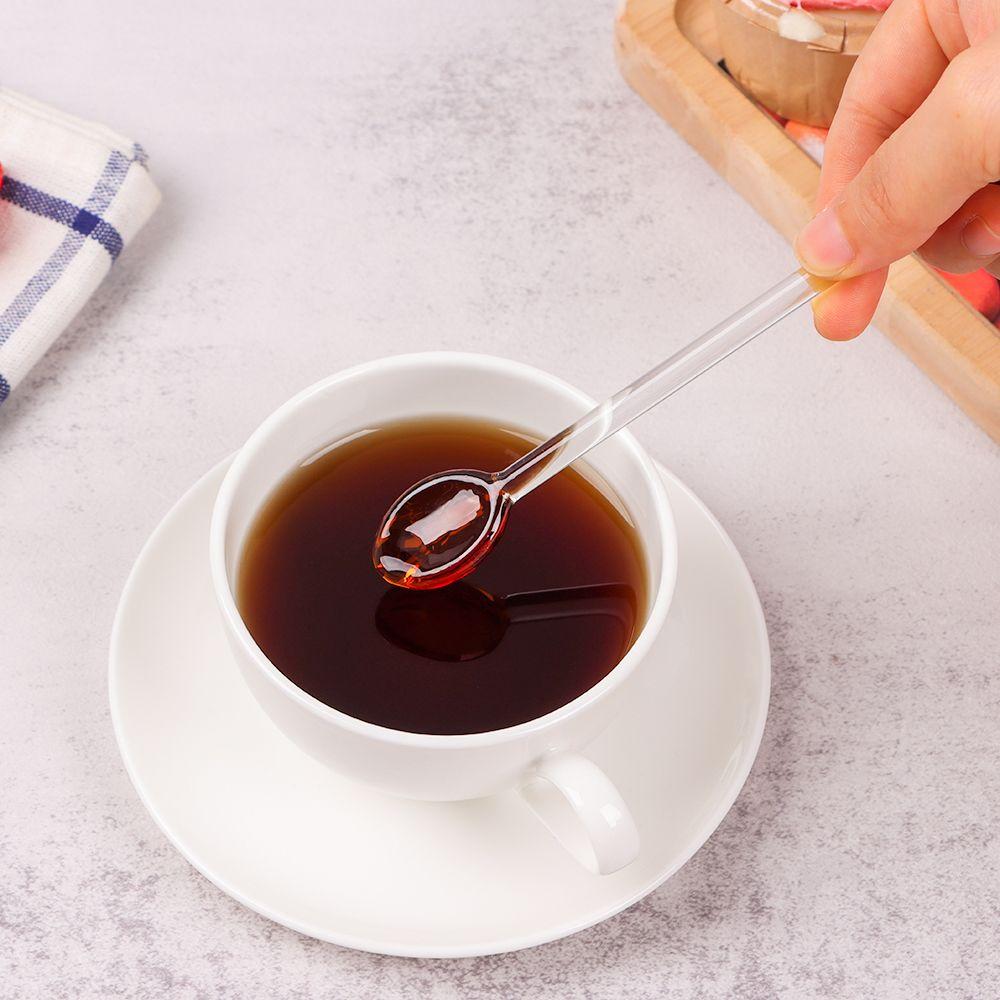 Новая красочная посуда Кофейные ложки Стеклянные ложки для чая с длинной ручкой