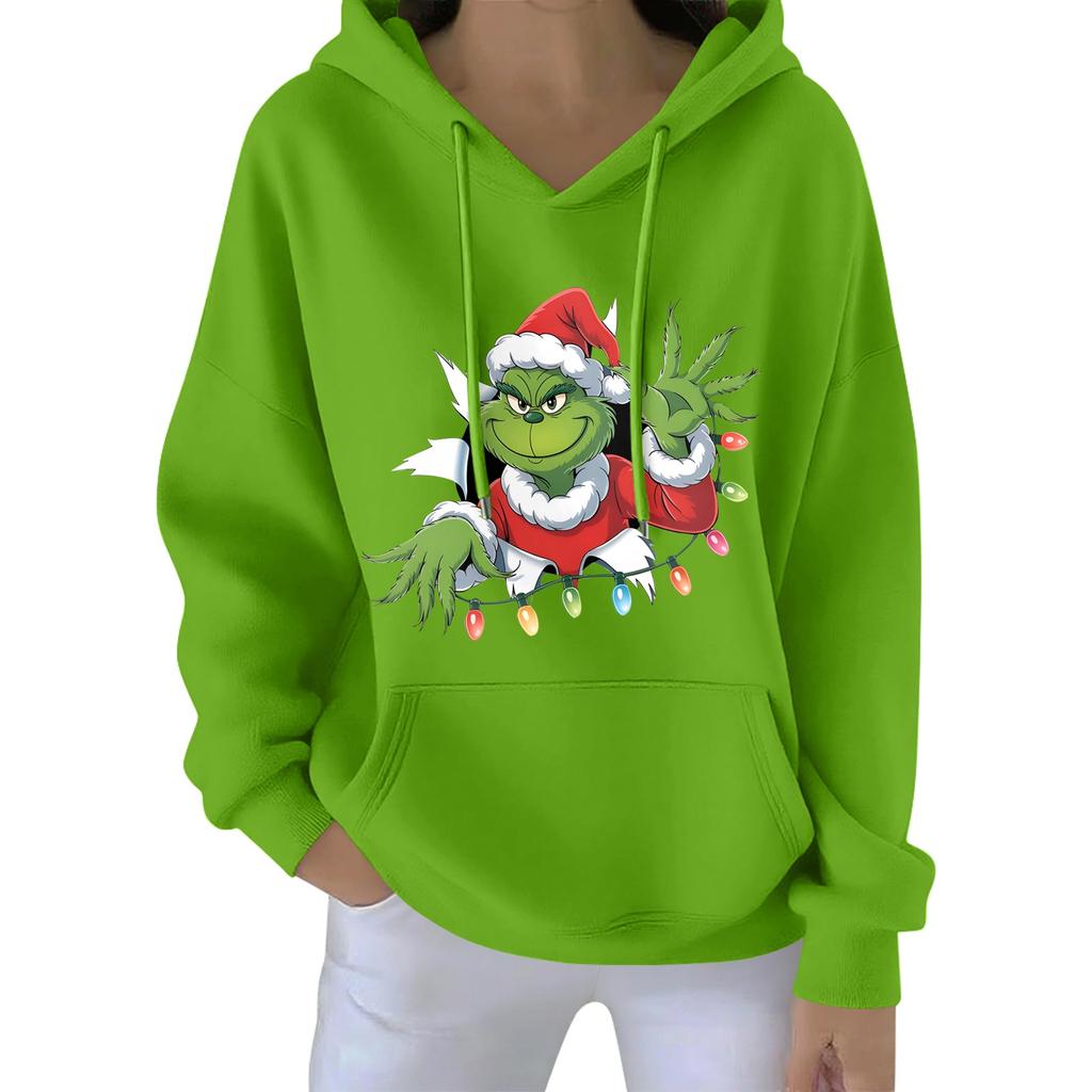 Women's Christmas  Hoodie Funny Cute Christmas Holiday Sweatshirt Pullover