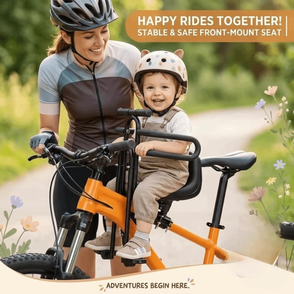 Foldable Footrest Bike Child Seat Full Surround Safety Mountain Bike Child Seat MTB Riding