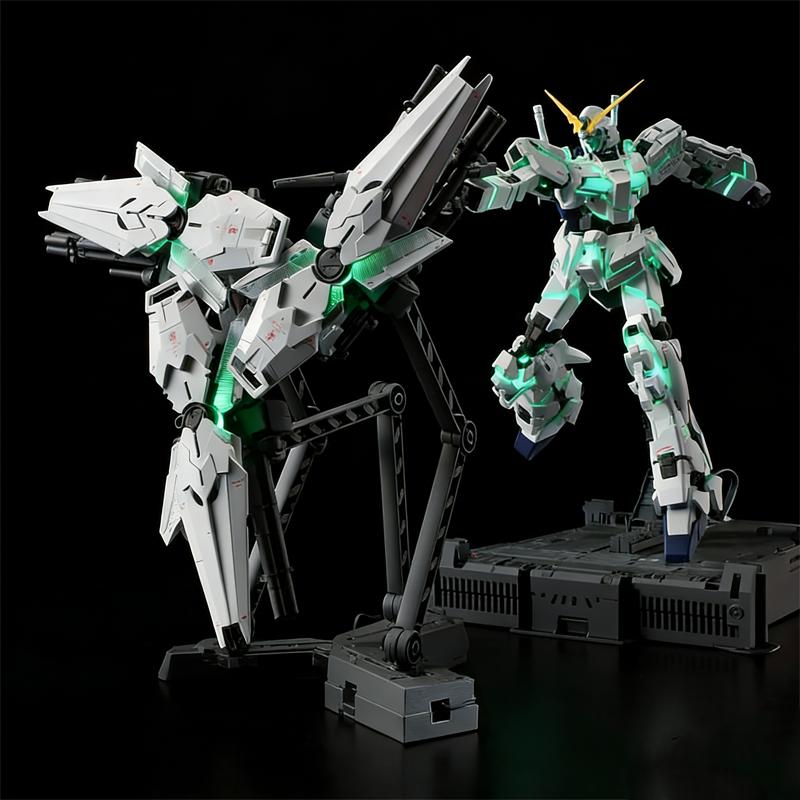 SUPA MGEX 1/100 Unicorn Восстановленная Версия Полный Комплект С Блоком Светодиодов Щитом и Клеткой Сборная Модель Фигурка-Игрушка Пазл для Мальчиков