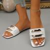 Модные женские повседневные сандалии на плоской подошве, универсальная одежда для отдыха на открытом воздухе, тапочки на плоской подошве для ношения на улице