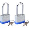 Ламинированный стальной навесной замок с одинаковыми ключами 1-9/16 дюйма(40мм) с Закаленным Дужковым Цилиндровым Навесным Замком с 2 Стальными Ключами 2 шт.