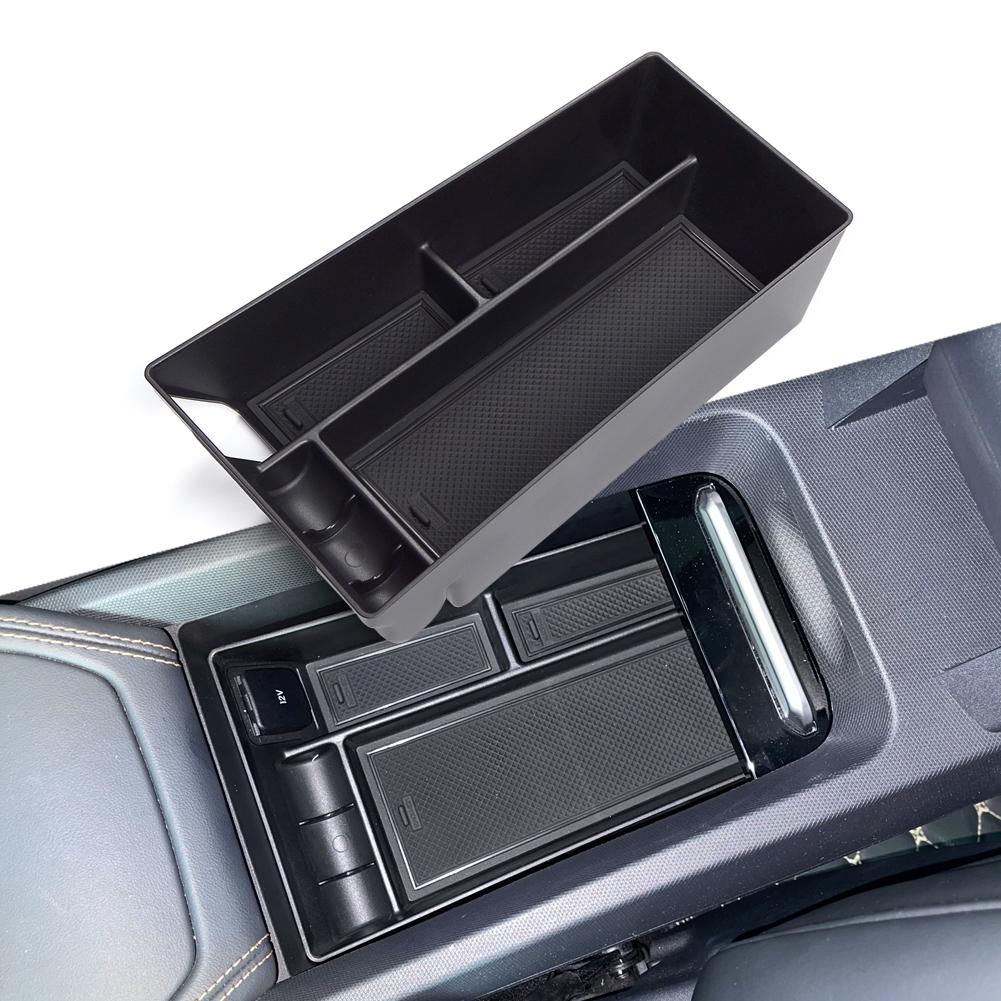 Для Ford Mustang Mach-E 2025-2025 Центральная консоль Подлокотник Ящик для хранения Органайзер Держатель Аксессуары ЧЕРНЫЙ