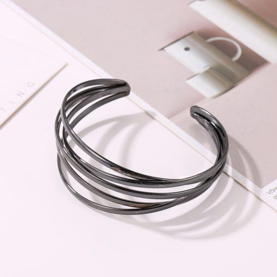 Женский многослойный браслет-манжета с перекрещивающимися элементами, открытый браслет, украшение на запястье, подарок AVE