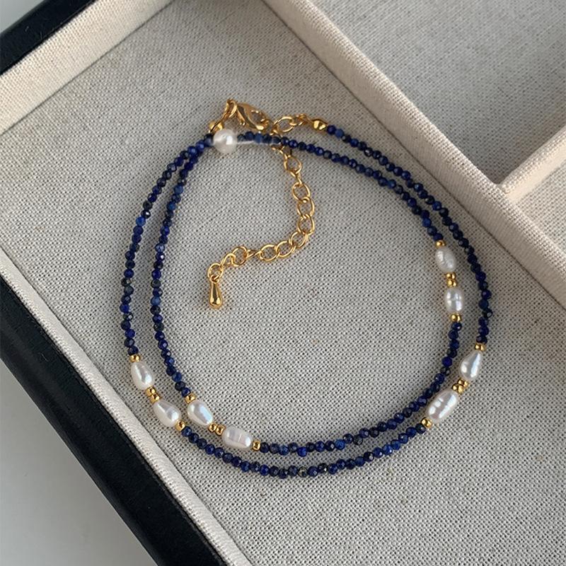 Korean temperament love butterfly pearl fringed necklace fashion collarbone chain versatile item decoration