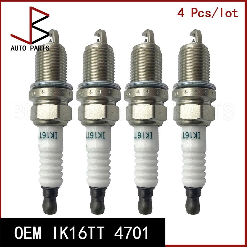 NEW 4 Pieces/lot Spark Plug OEM IK16TT 4701 0242229798 22401-2J200 K16RU11 for TOYOTA AVENSIS Saloon 2003-2009 NISSAN SILVIA