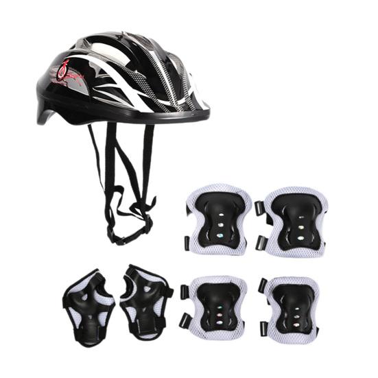 1 комплект, дышащее детское защитное снаряжение, яркий цвет, модный детский велосипедный шлем, защита наколенников и локтей, защита для занятий спортом на открытом воздухе