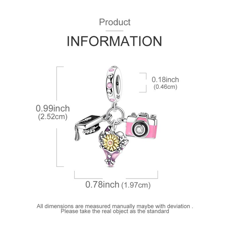 Copper Tarot Charms Beads Inlaid Zirconium Cz Pave Owl Penguin Graduation Dangle Fit Bangle Bracelet Diy Jewelry