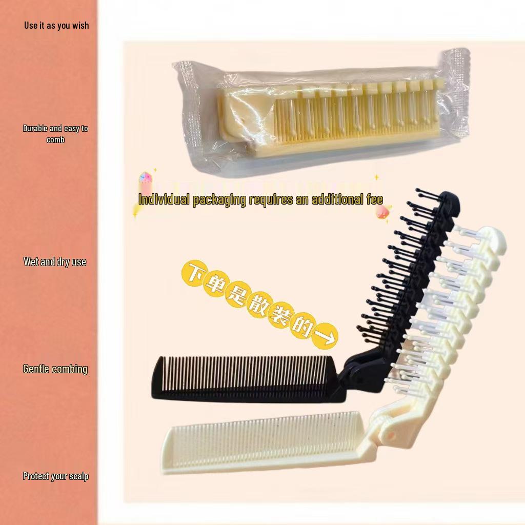 Portable Double-Sided Folding Comb with Dense & Sparse Teeth - Durable Hair Care Solution